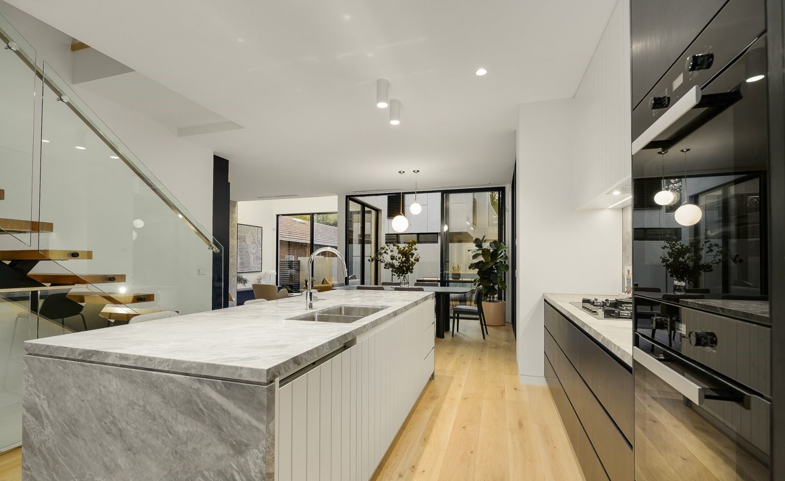 Kitchen with stone island
