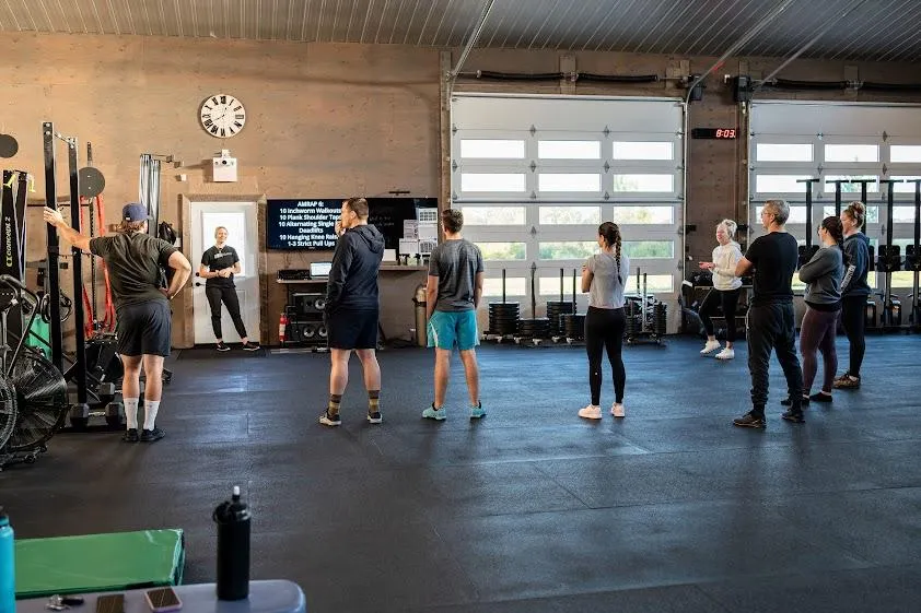 A corporate wellness session at Between The Bumpers