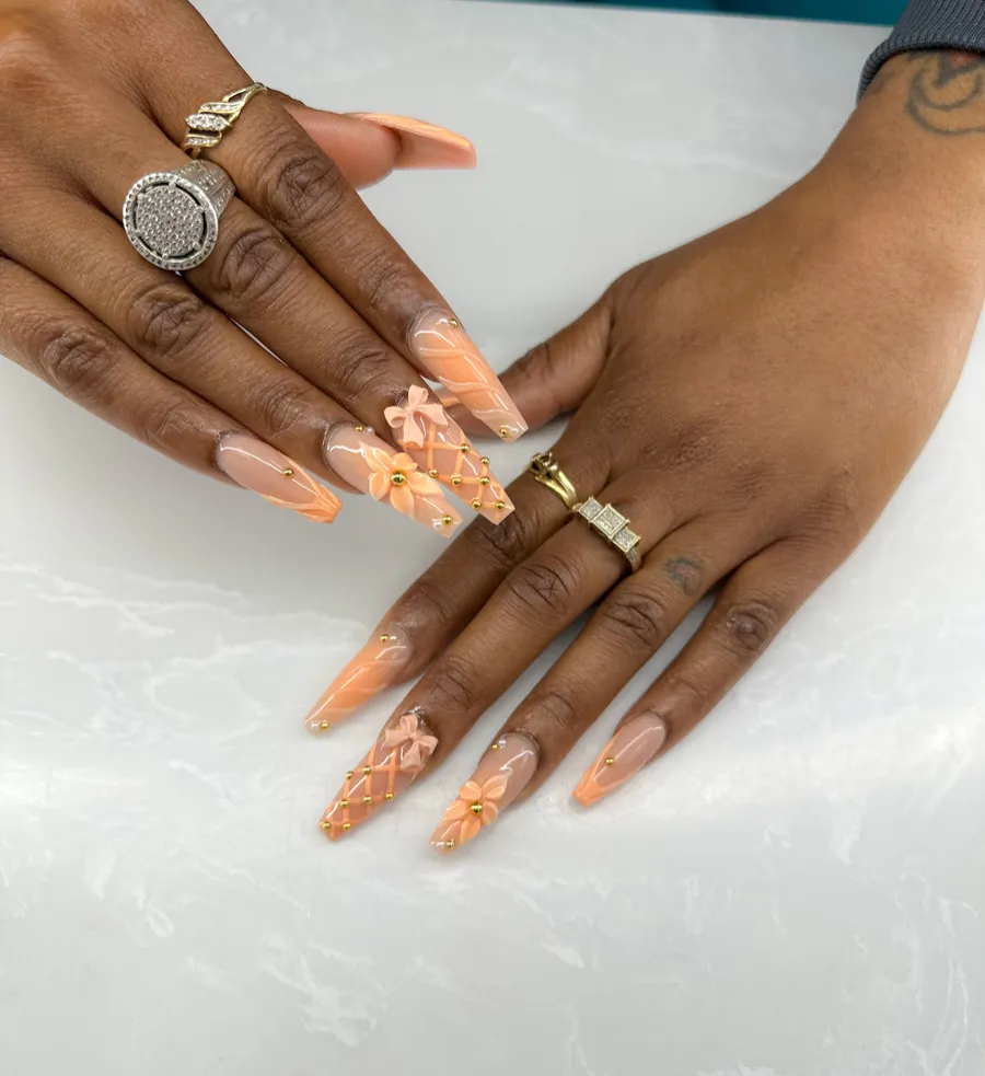 Nail art close-up