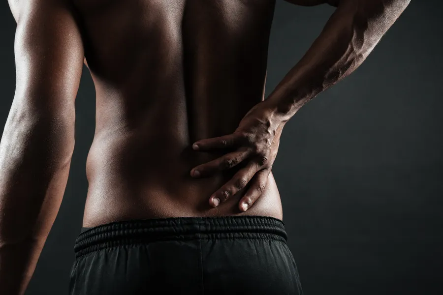 Patient receiving care for lower back discomfort