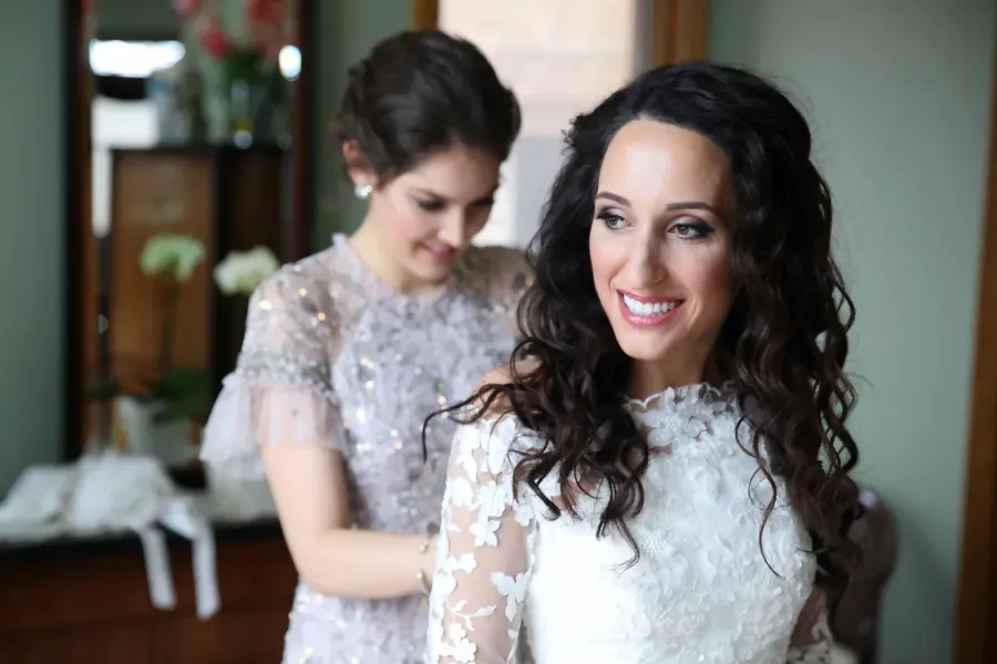 Bride with wedding hair and makeup by City Lights Beauty Agency