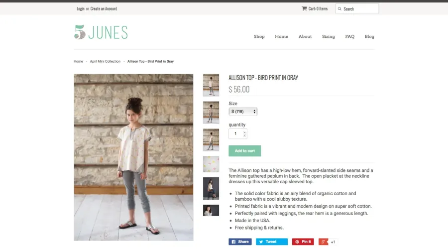 5 Junes kids clothing campaign