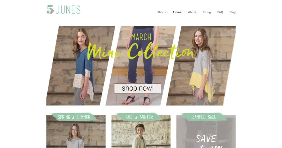 5 Junes kids clothing campaign