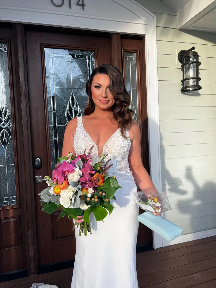 Bride with wedding hair and makeup by City Lights Beauty Agency