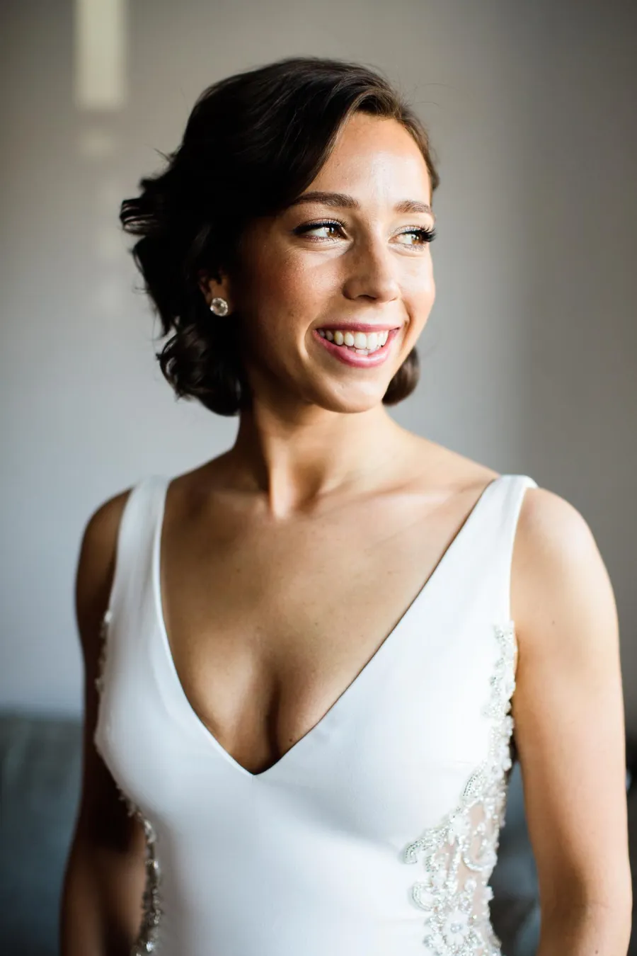 Bride with wedding hair and makeup by City Lights Beauty Agency