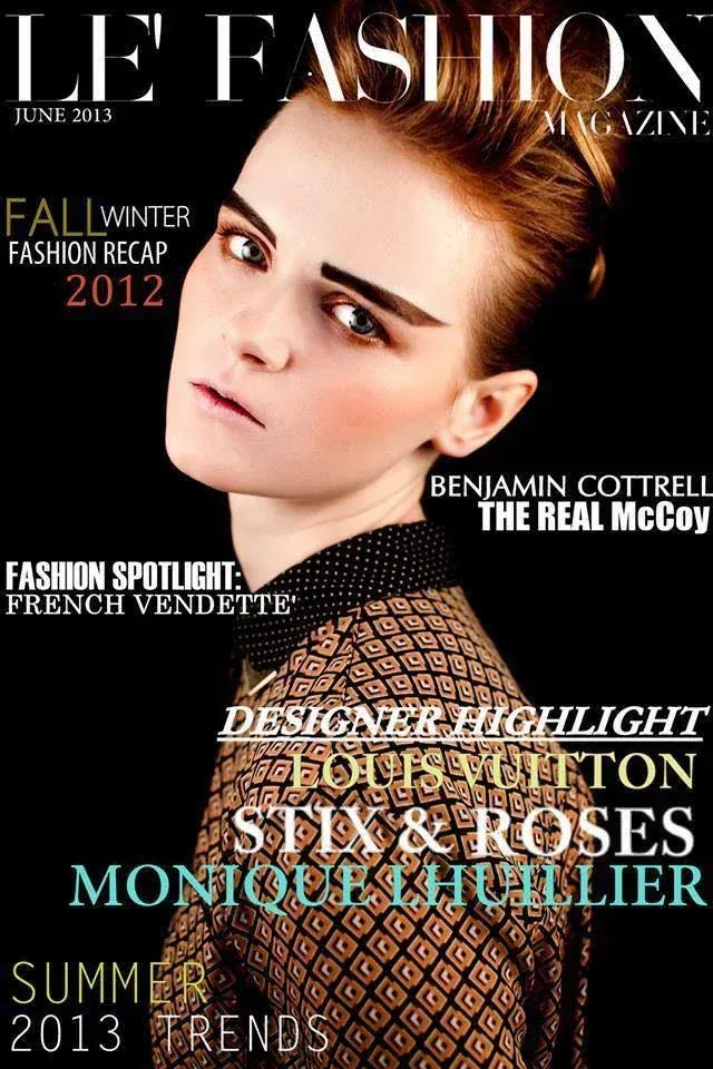 Le Fashion Magazine cover with a sculpted editorial beauty look