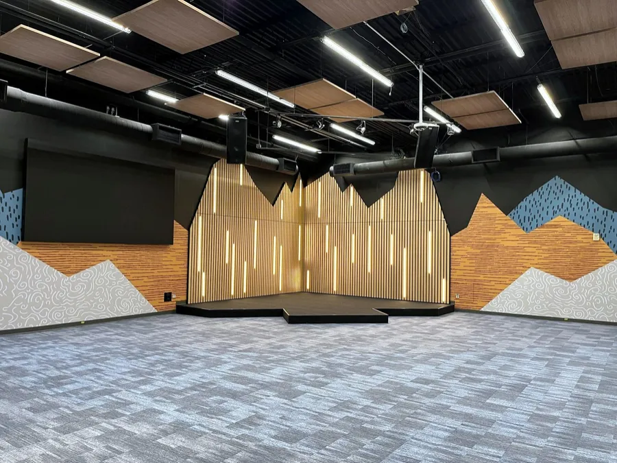 Commercial event space interior painted in the Denver area