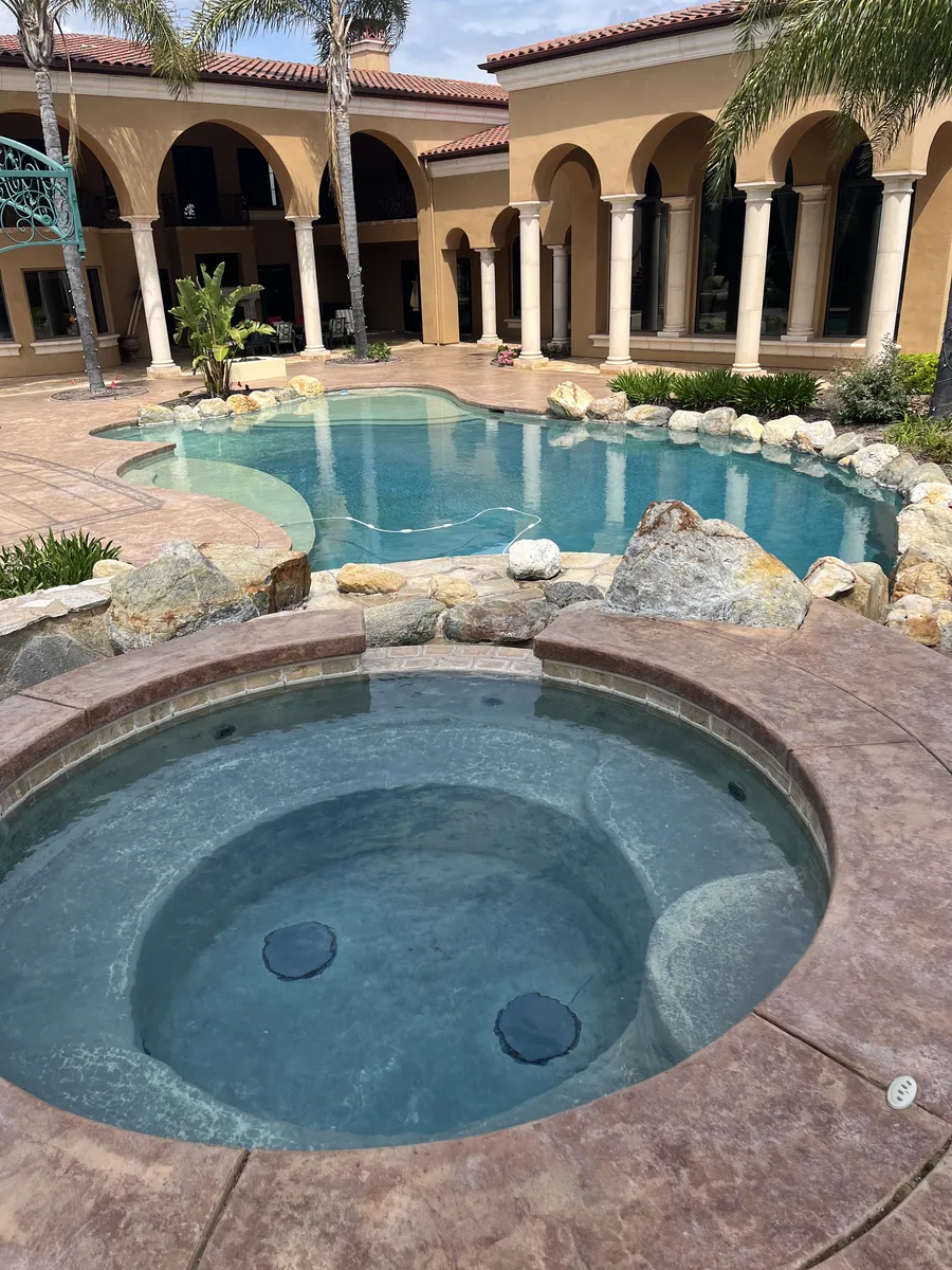 Clean spa and pool at a Roseville-area home