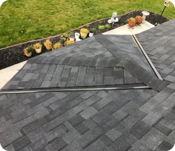 Finished shingle roof installed by Precision Roofing & Exteriors