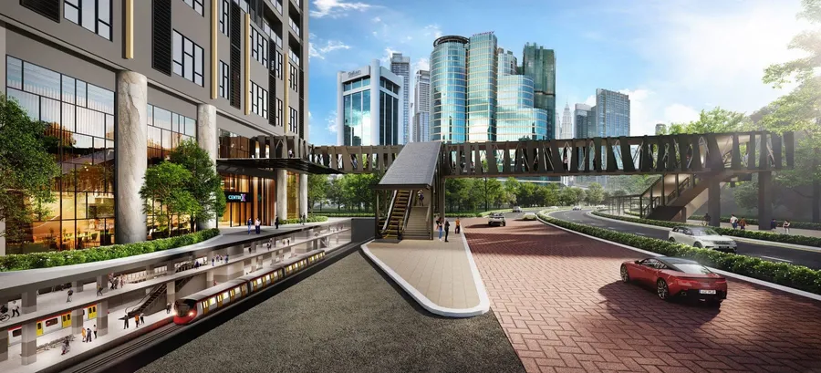 Podium concourse linking directly to the train platform, Centrix The Station, artist's impression