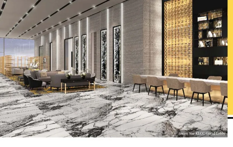 Marble lobby, Ascott Star Residence, artist's impression