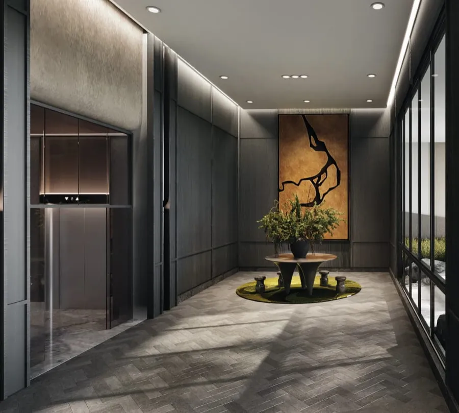 Private lift lobby, Enlace Suites 2, artist's impression