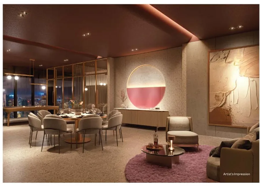 Games room with private dining and its own bar, CloutHaus, artist's impression
