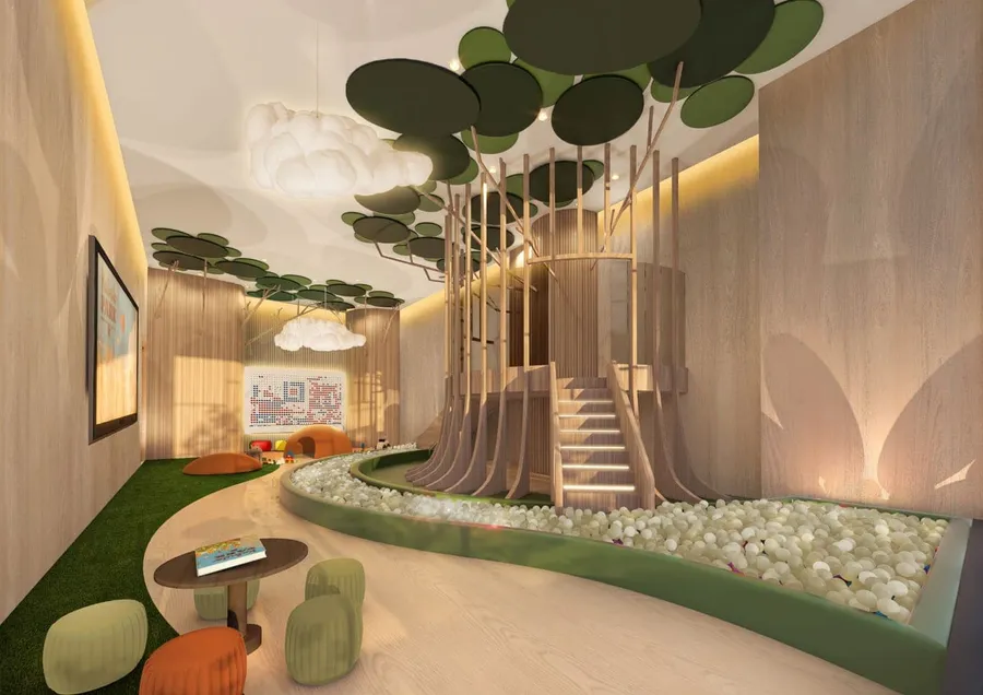 Indoor playroom for young residents, Centrix The Station, artist's impression