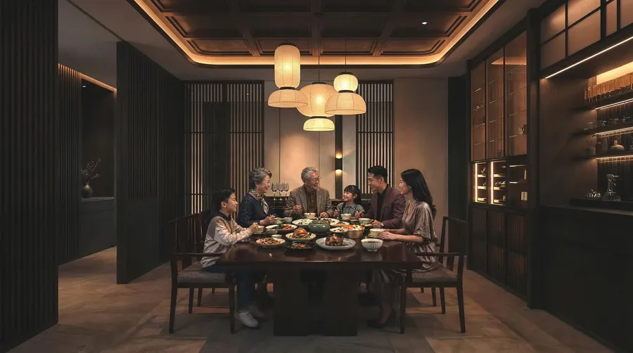 Rooms made for shared meals, Aetas Taman Desa, artist's impression