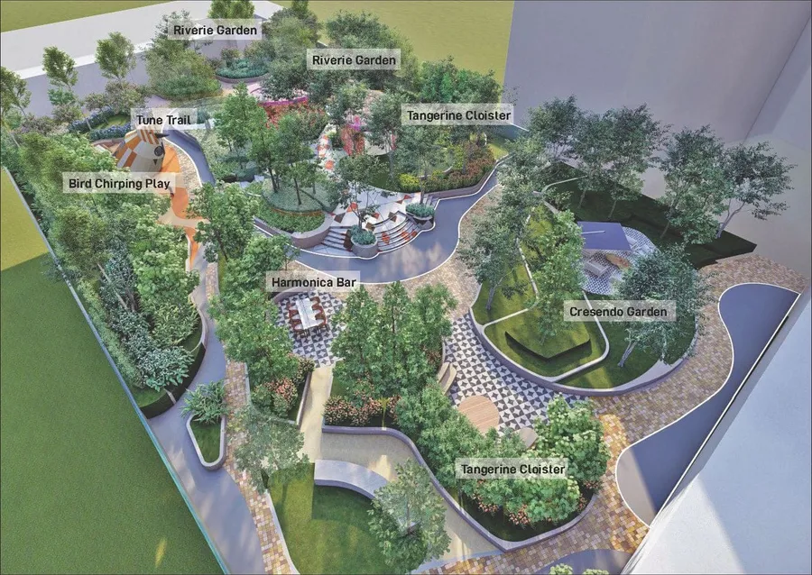 Landscaped garden deck on the Level 10 podium, Centrix The Station, artist's impression