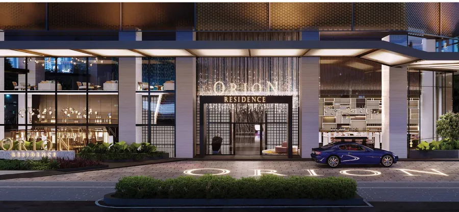 Residents' arrival and drop-off, Orion Residence, artist's impression