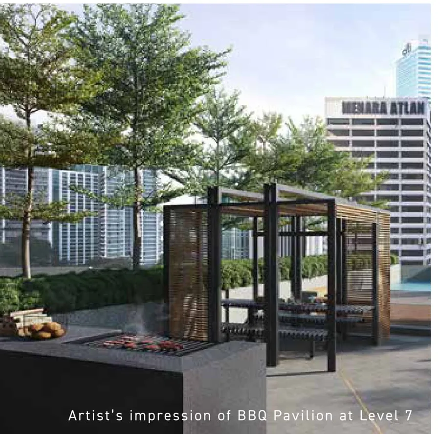 Tower 2 BBQ pavilion on the pool deck, Oxley Towers, artist's impression