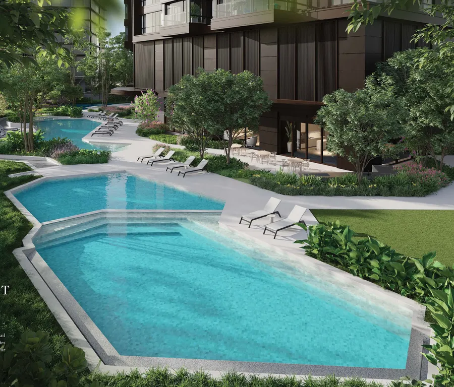 Imperial Residences Level 6 pool and gardens, Pavilion Damansara Heights, artist's impression