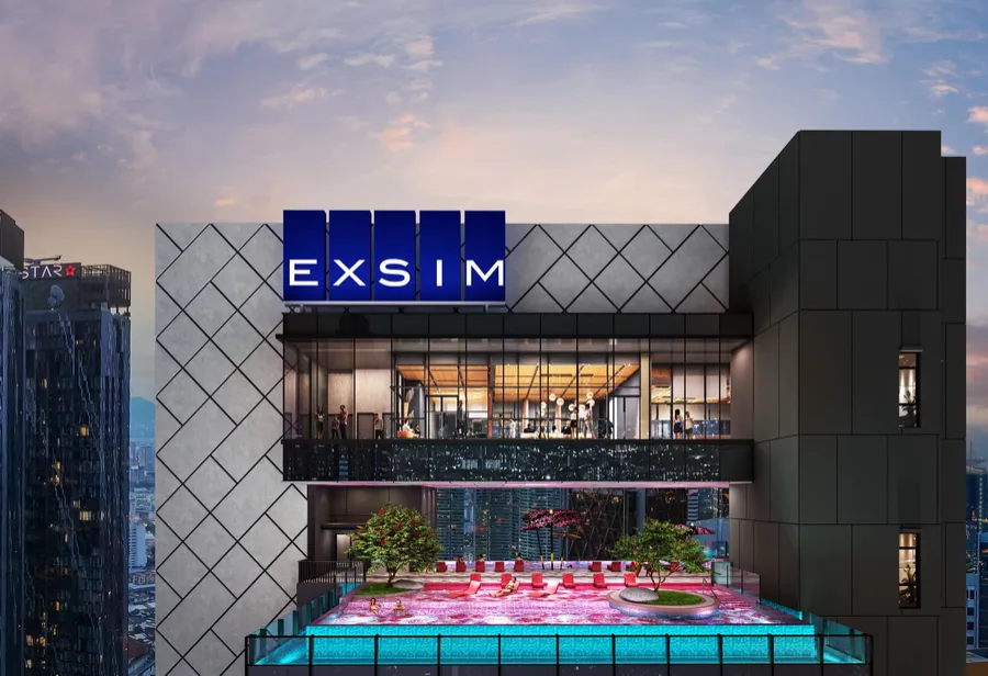 Pool deck and sky lounge at the top of the tower, Phoeniz Suites, artist's impression
