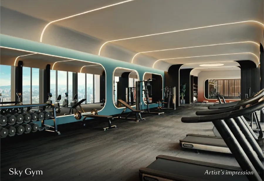 Level 61 gym, Parkside Residences, artist's impression