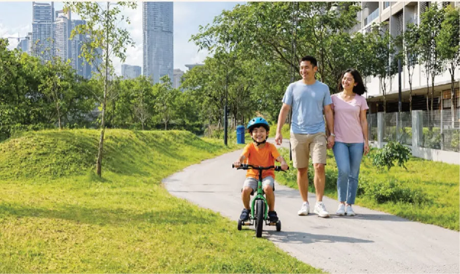 The 1 km linear park through 9 Seputeh, Lunar Seputeh, artist's impression