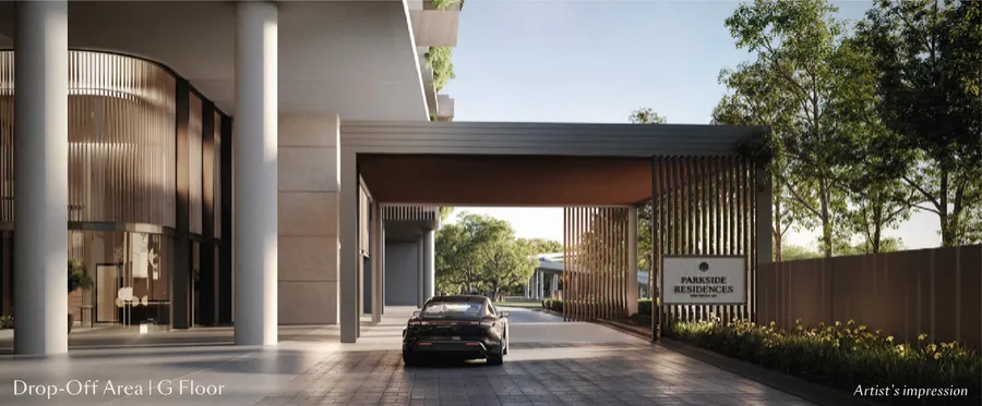 Covered drop-off, Parkside Residences, artist's impression