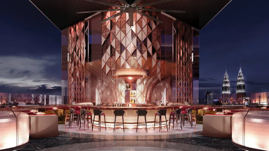 Top-floor sky bar, Royal Lexis, artist's impression