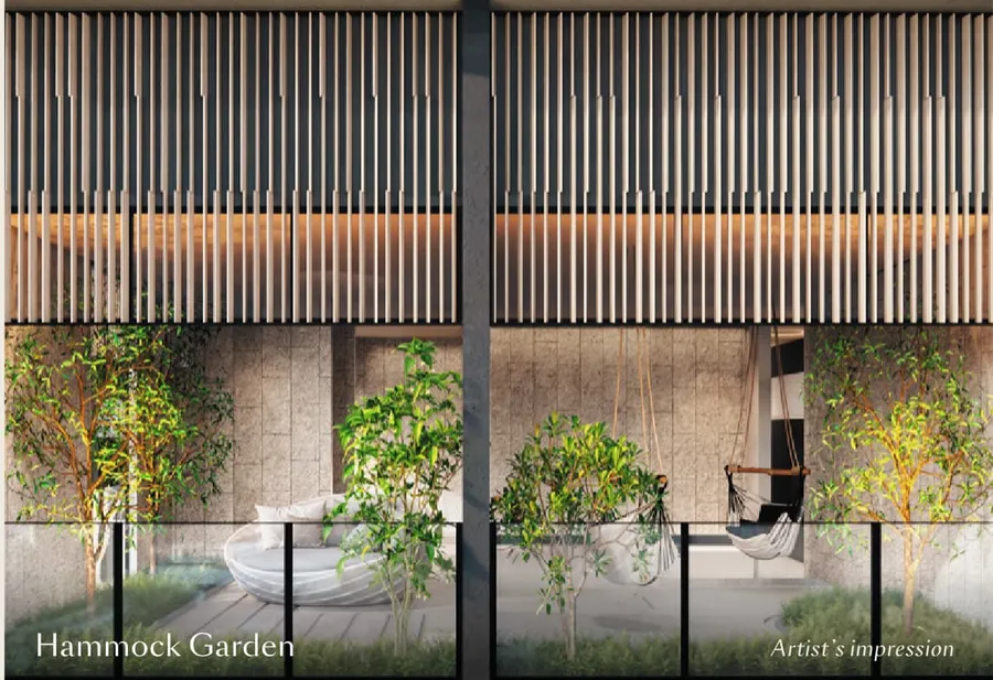 Level 43 hammock garden, Parkside Residences, artist's impression