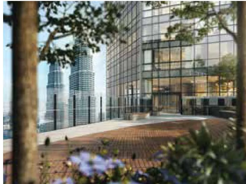 Tower 1 sky garden terrace, Oxley Towers, artist's impression
