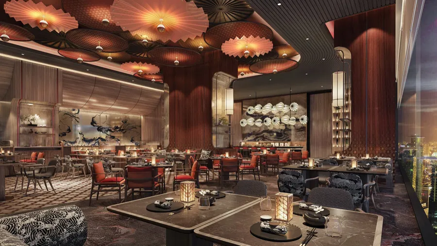 Japanese restaurant with teppanyaki counters, Royal Lexis, artist's impression