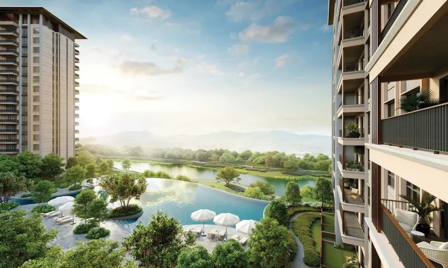 Homes around the ponds and open space, Zenia Parkhomes, artist's impression