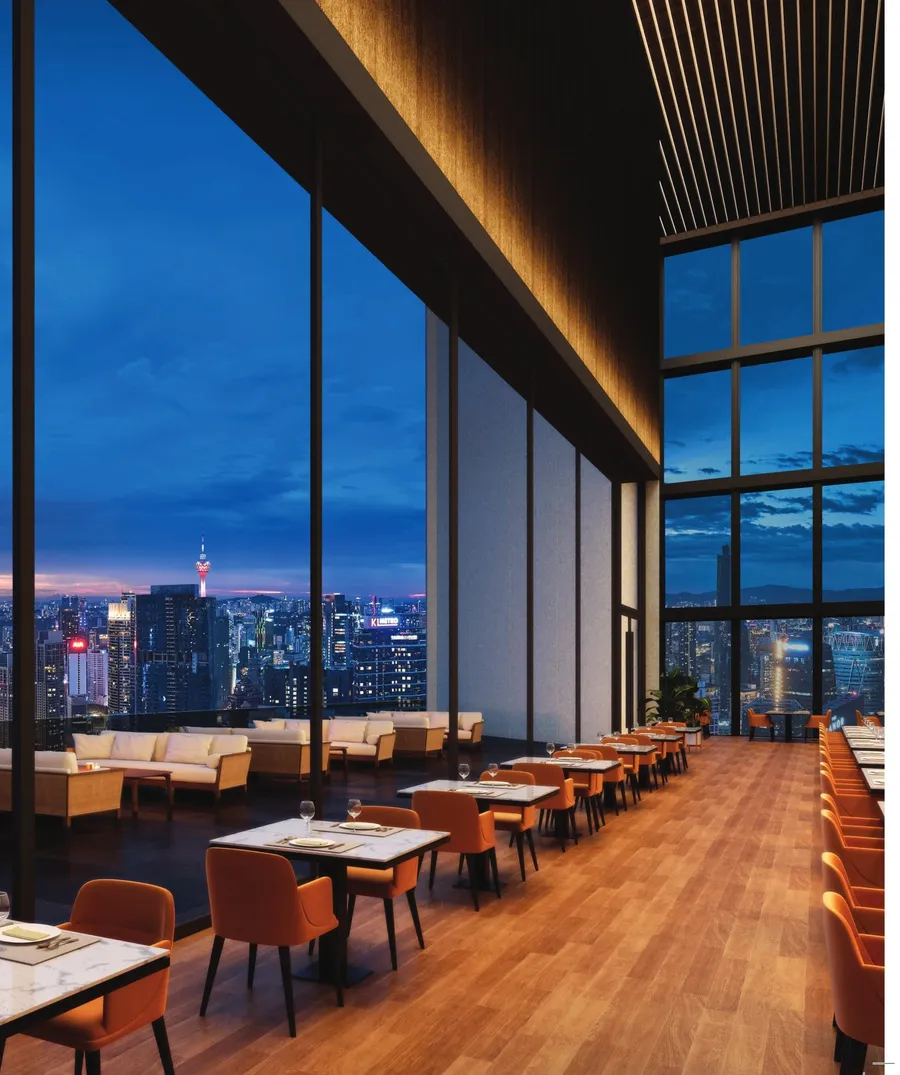 Residents' sky dining room, The Conlay, artist's impression