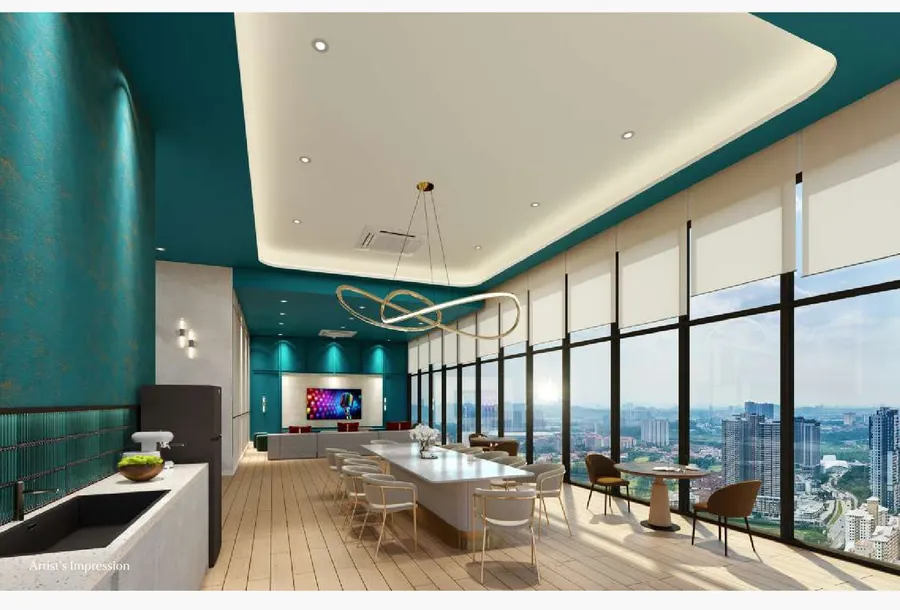 Rooftop sky lounge, The Queenswoodz, artist's impression