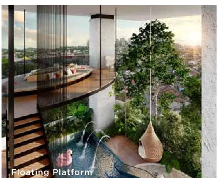 Floating platform with co-working space, Talisa @ Bangsar Hill Park, artist's impression