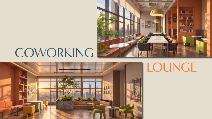 Co-working lounge, MABA Suitez, artist's impression