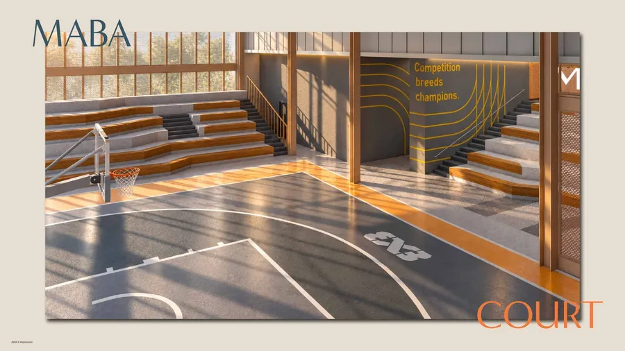 The 3x3 basketball court, MABA Suitez, artist's impression