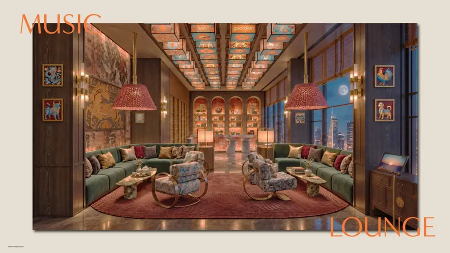 Music lounge, MABA Suitez, artist's impression