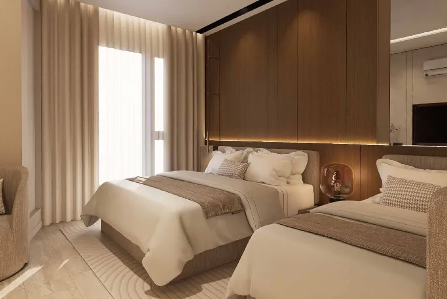 Type A: the bed in its alcove, MABA Suitez, artist's impression