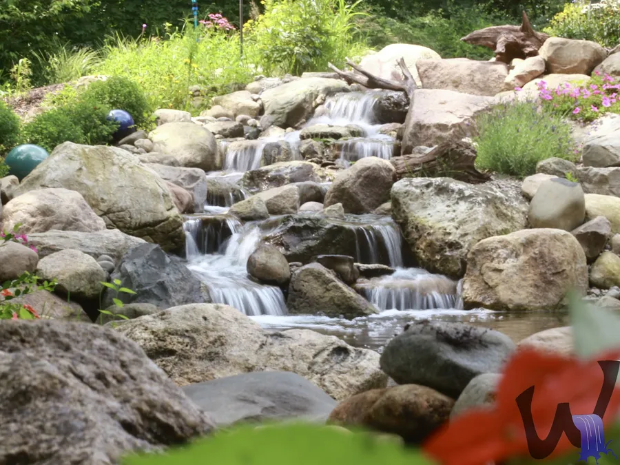 Waterfall feeding a stream