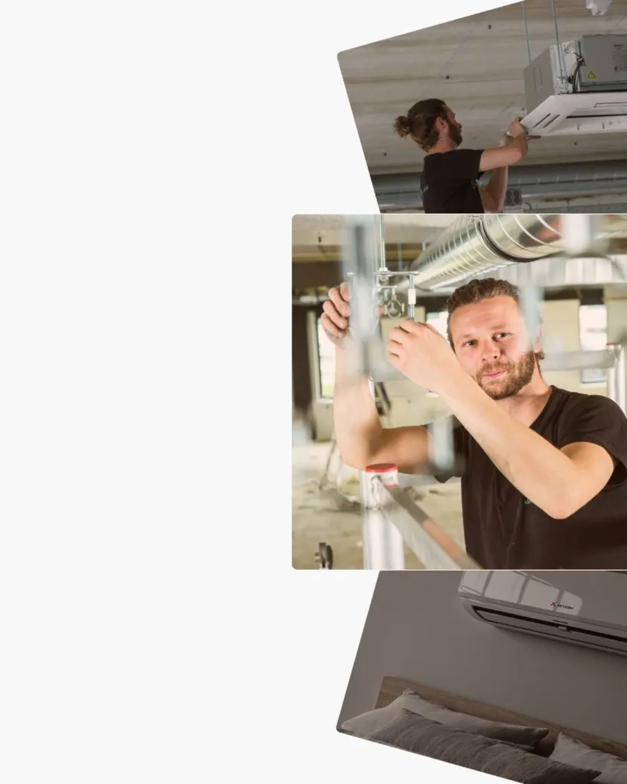 Jermaine van TOF Installatie aan het werk