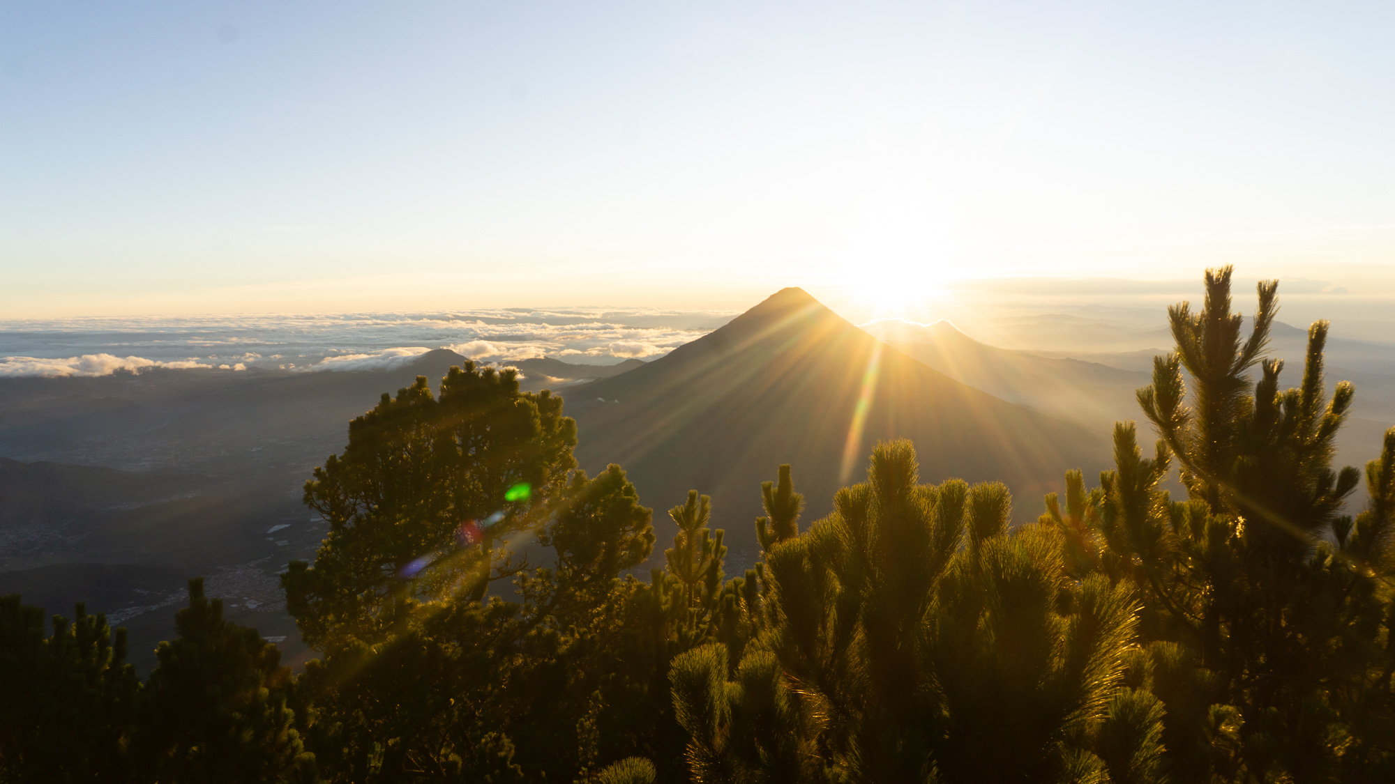 Sunrise over Agua from the top