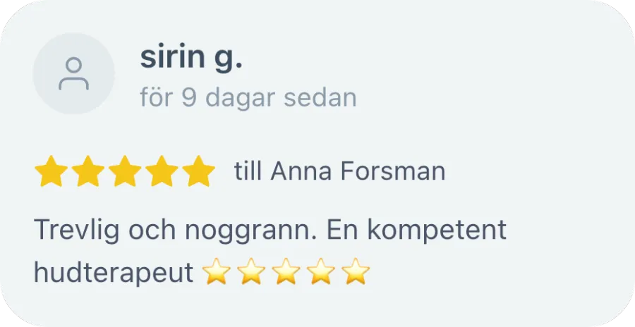 Recension från BokaDirekt till Anna Forsman