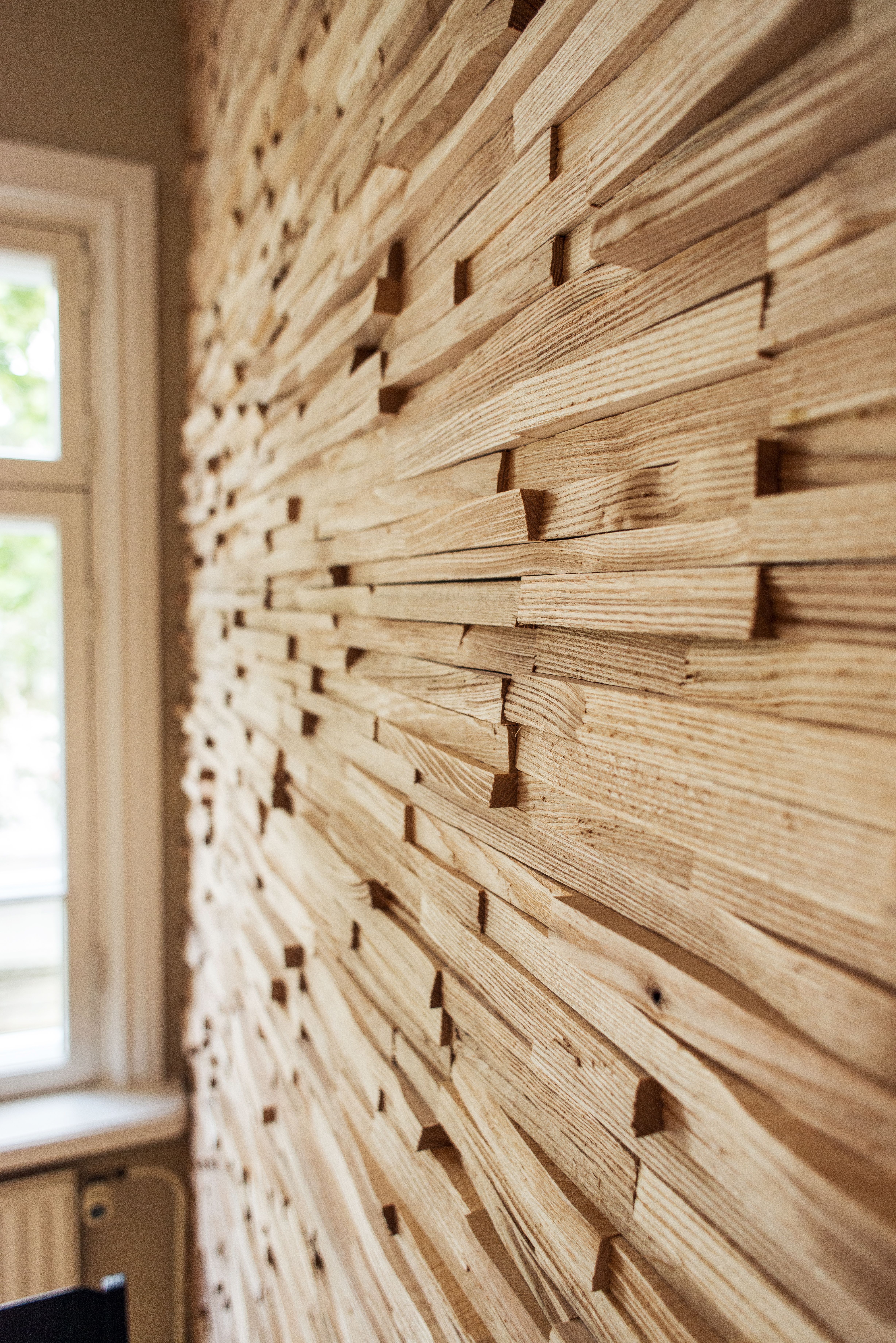 Trail hand-split wood panels