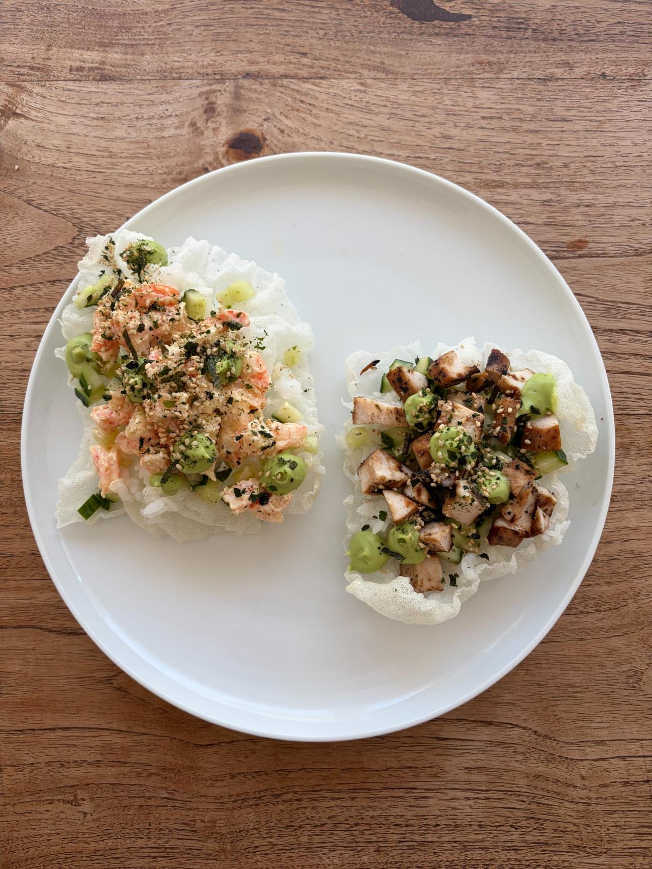 A plated course prepared by private chef Maddy Warren on the Sunshine Coast