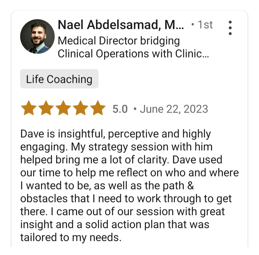 Client testimonial