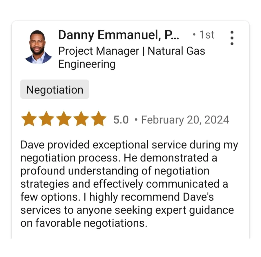Client testimonial