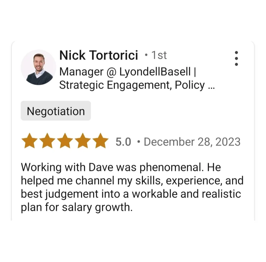 Client testimonial