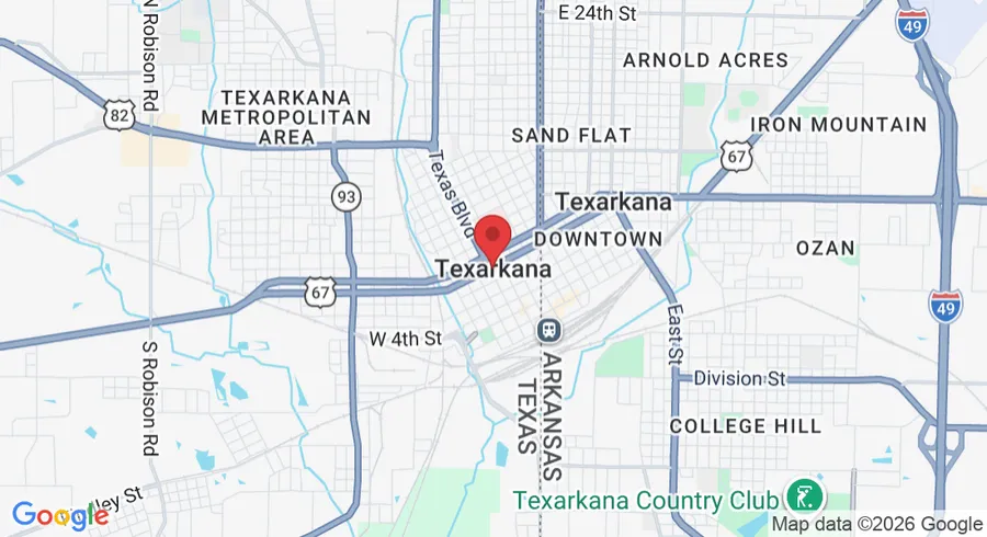 Texarkana Service Area Map