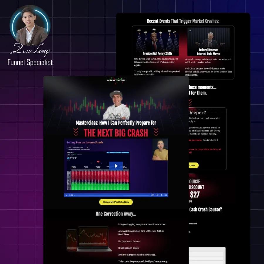Masterclass webinar funnel